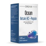 Бетаин гидрохлорид + Пепсин, Orzax Ocean (Орзакс Оушен) таблетки покрытые оболочкой 1175 мг 120 шт БАД