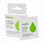 Салфетка спиртовая стерильная, р. 4х4 см 10 шт ЭверсМед